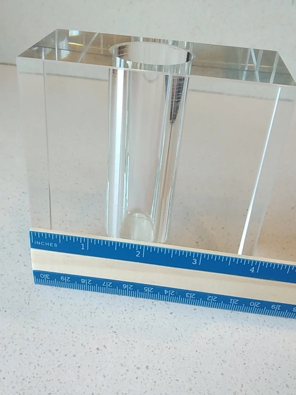 Modern Minimalist Clear Crystal Decorative Bud Vase